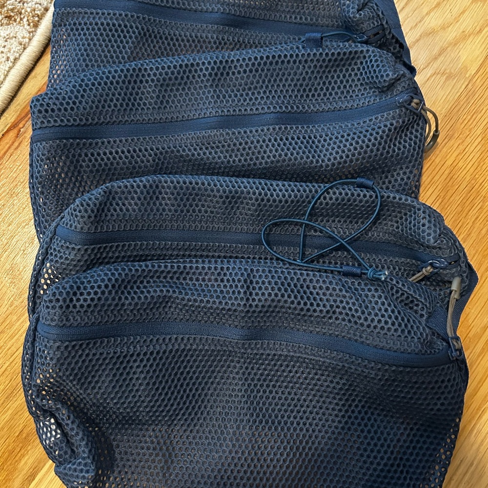 4x Muji Dark Blue Mesh Travel Bag Set